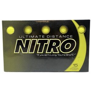 Nitro Long Distance High-Durability Golf Balls (15PK) All Levels Ultimate Dis...